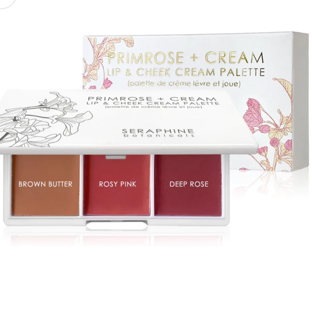 Seraphine Botanicals lip and cheek cream palette
